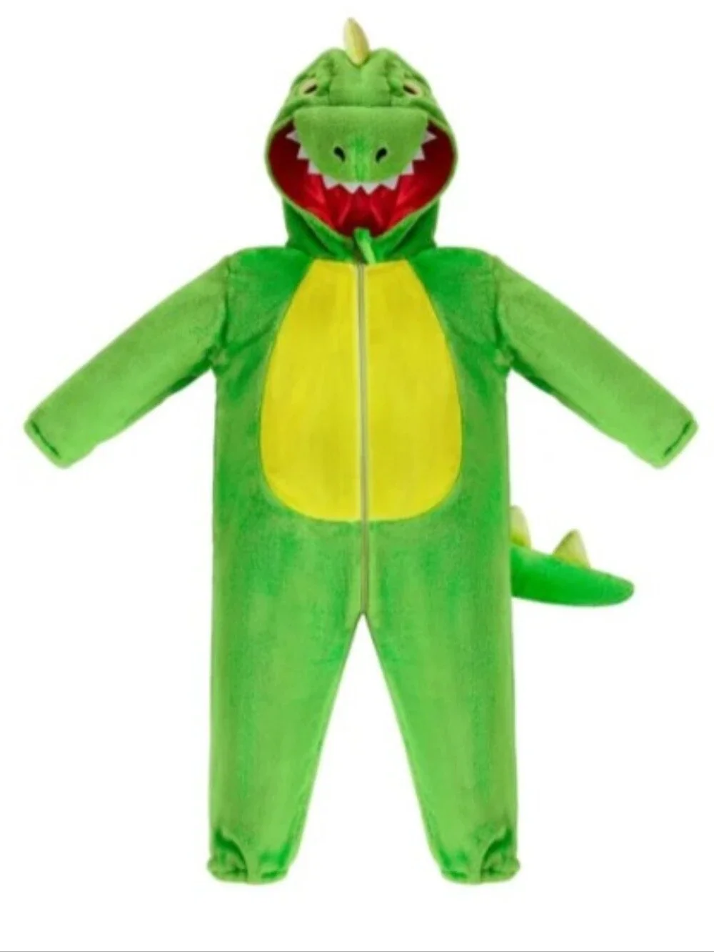 Unisex Baby Dragon Green Onesie Zipper Pajama, New